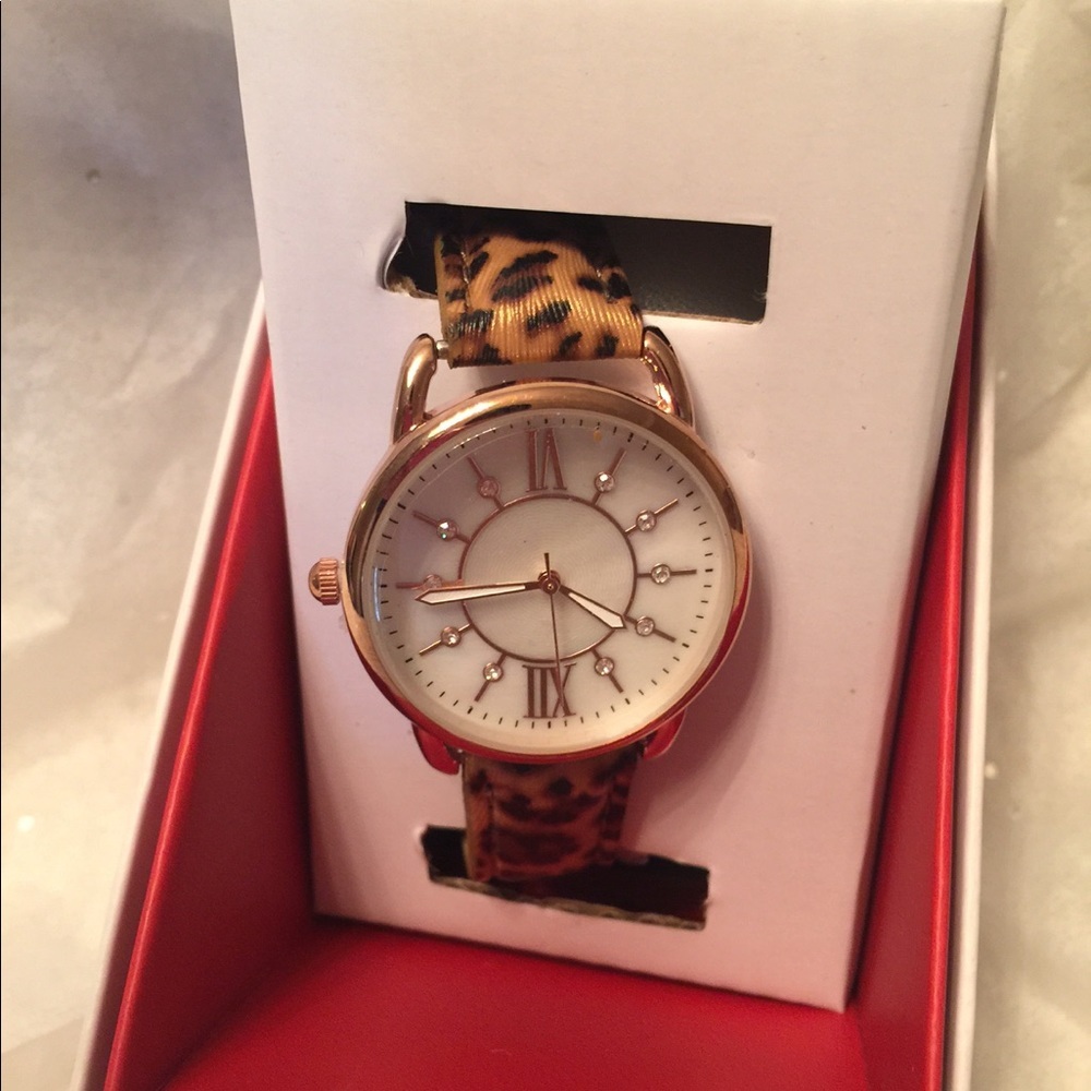 Kessaris rose, crystal, strap, bracket Watch NIB